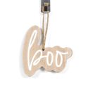 Boo Natural Wood Fall Ornaments