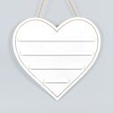 White Hanging Heart Wood Letterboards