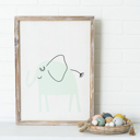 Reversible Elephant Nursery Decor