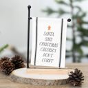 Reversible Wood Table Flag Check Christmas Collection