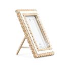 Wood Scallop Photo Frame - Natural & White Farmhouse Photo Frames