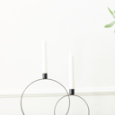 Circle Candle Holder - Set of 2 Black Iron Collection