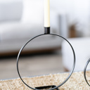 Circle Candle Holder - Set of 2 Black Iron Collection