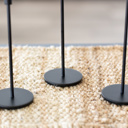 Tall Candle Holders - Set of 3 Black Iron Collection