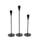 Tall Candle Holders - Set of 3 Black Iron Collection