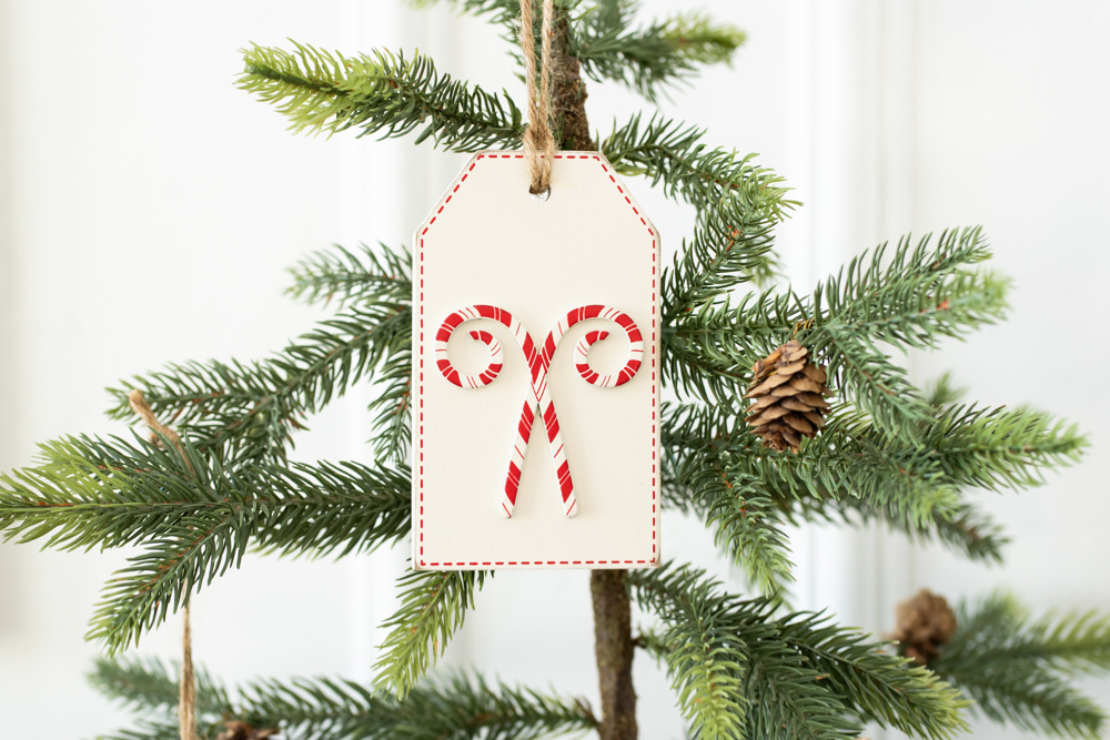 Reversible Christmas Wood Tag