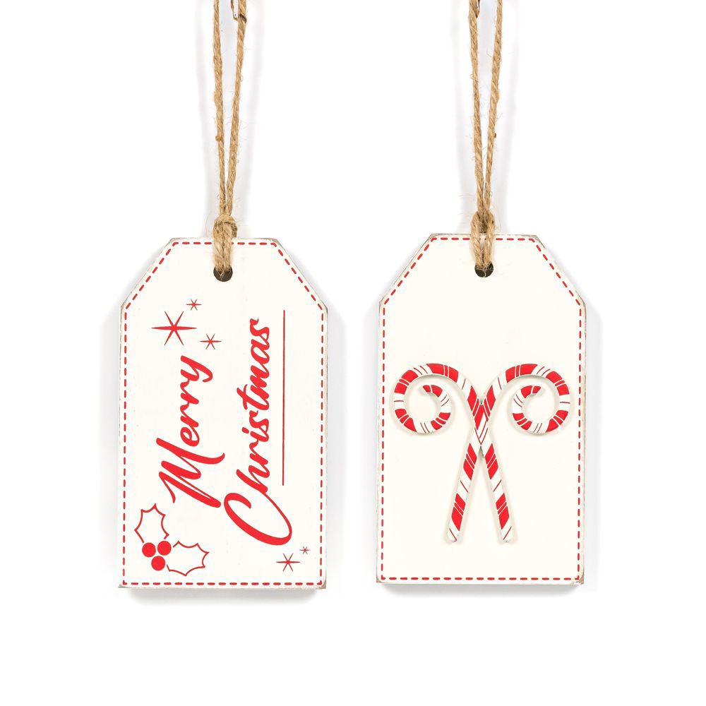 Reversible Christmas Wood Tag