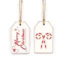 Merry Christmas & Candy Cane Reversible Christmas Wood Tag