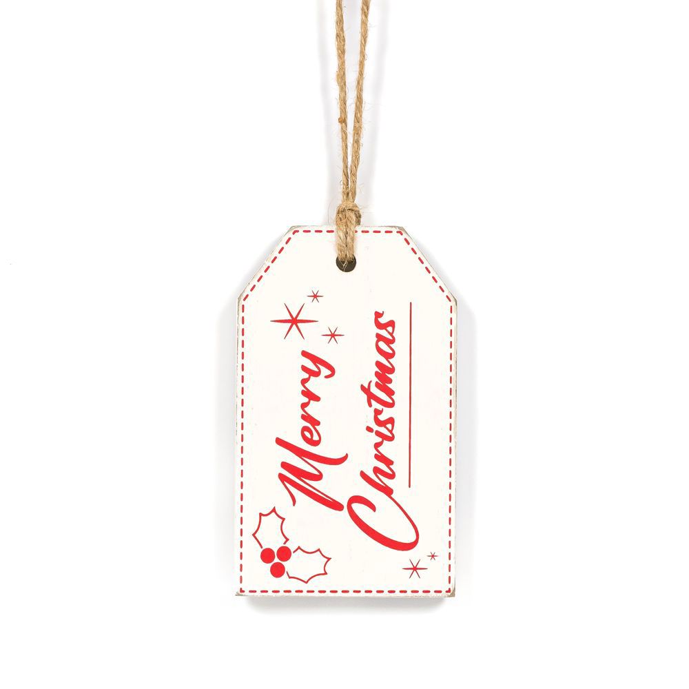 Reversible Christmas Wood Tag