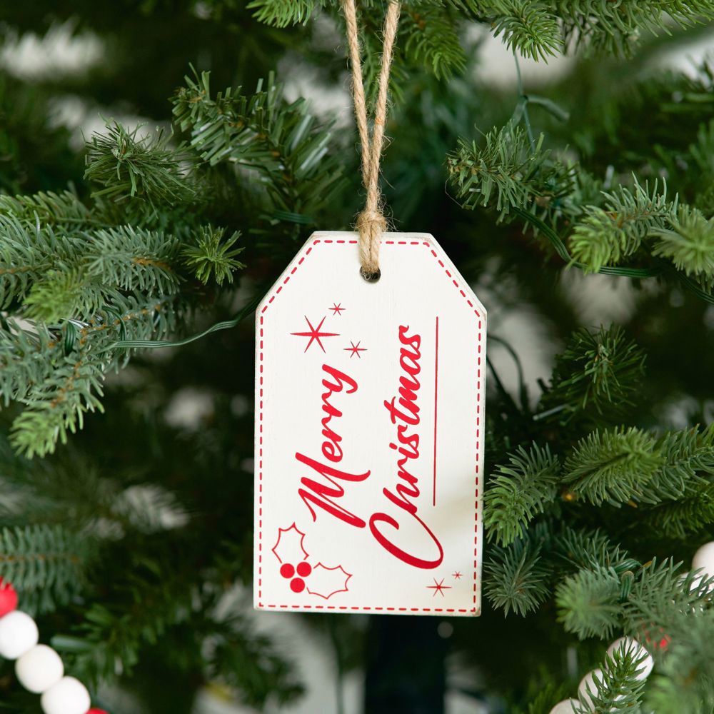 Reversible Christmas Wood Tag