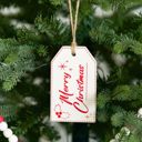 Merry Christmas & Candy Cane Reversible Christmas Wood Tag