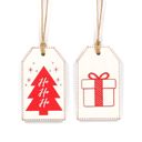 Tree & Present Reversible Christmas Wood Tag