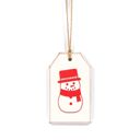 Snowman & Let It Snow Reversible Christmas Wood Tag