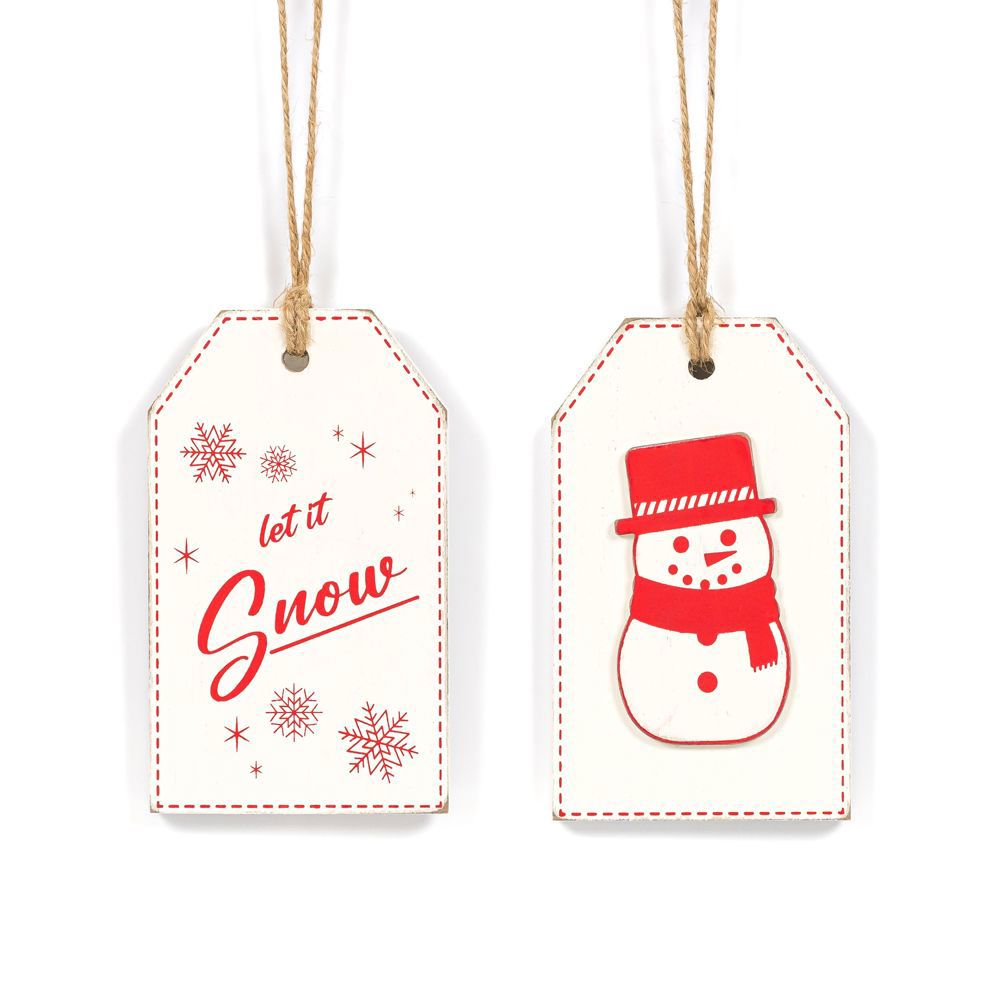 Reversible Christmas Wood Tag