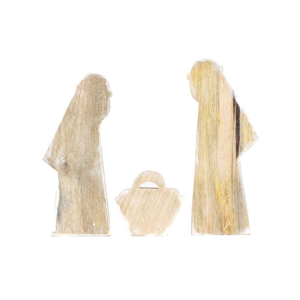 Mango Wood Nativity Cutouts