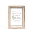 Heaven Wasn't So Far Away Bereavement Signs