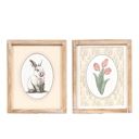 Bunny & Tulip Spring & Easter Wood Framed Signs