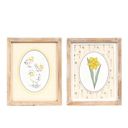 Chicks & Daffodil Spring & Easter Wood Framed Signs