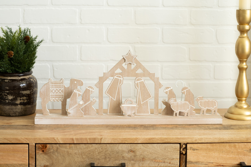 Nativity Wood Cutout