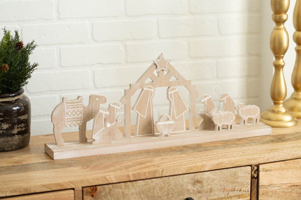 Nativity Wood Cutout