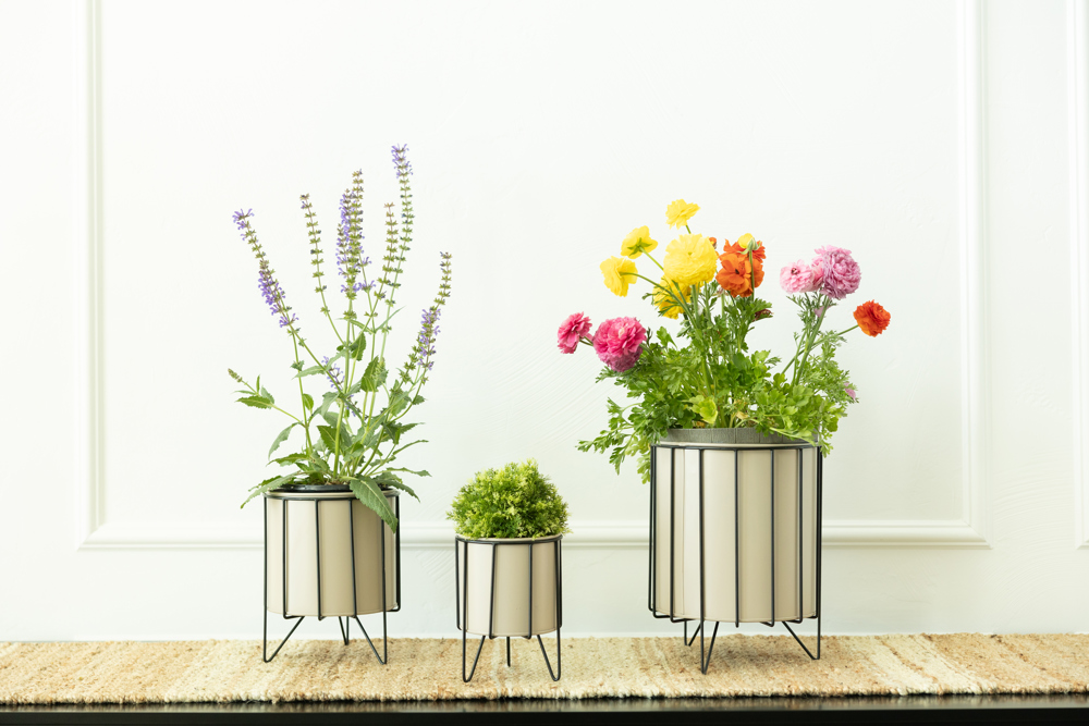 Iron Flower Pot Set with Stands