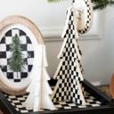 Buffalo Check Wood Tree Set of 2 Check Christmas Collection