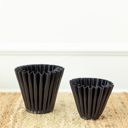 Curve Votives - Set of 2 Black Iron Collection