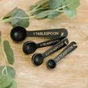 Black Wood Measuring Spoons - Set of 4 Kitchen Organizers & Accessories