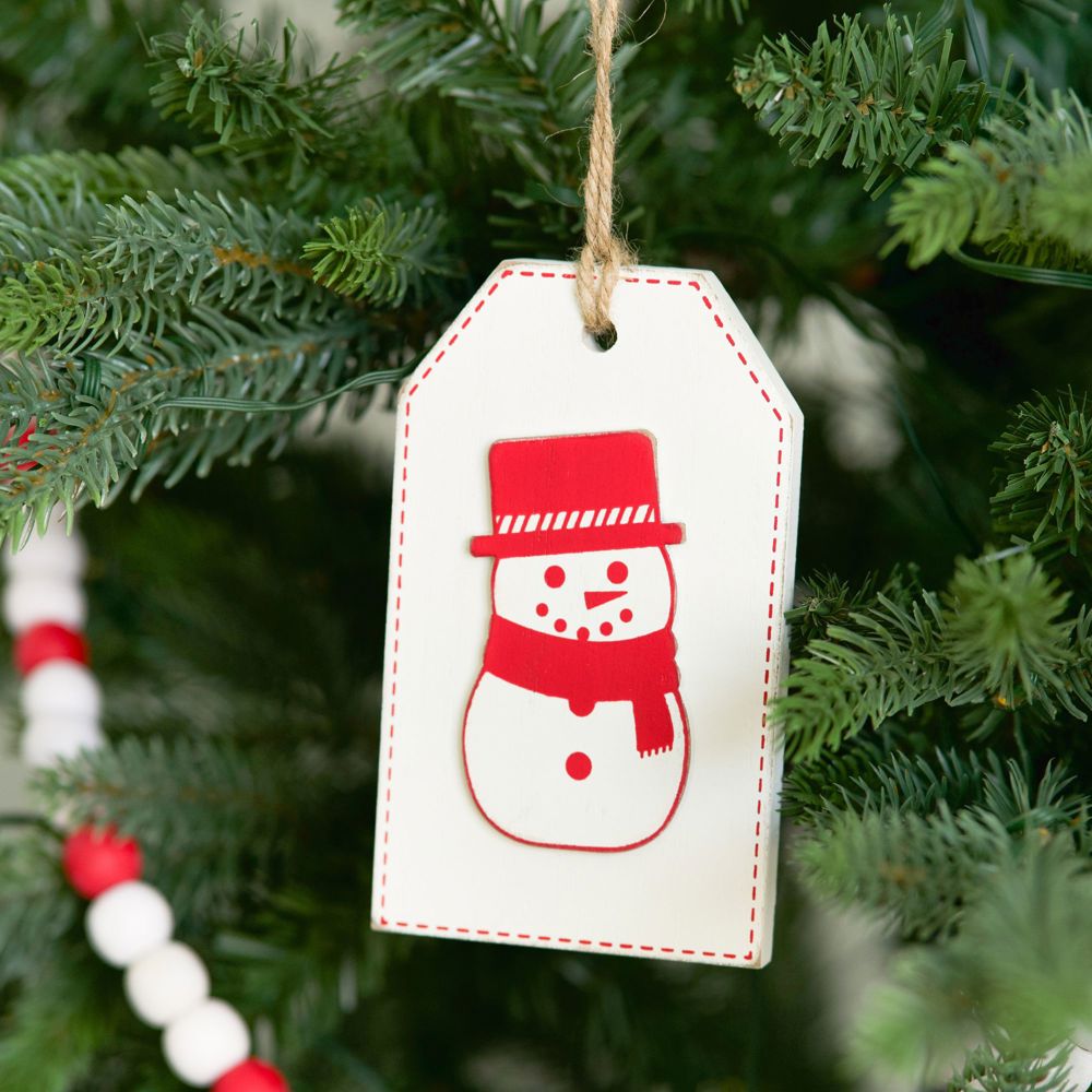 Reversible Christmas Wood Tag