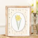 Chicks & Daffodil Spring & Easter Wood Framed Signs