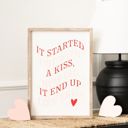 Started Out With a Kiss Valentine's Day Signs