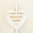 White Hanging Heart Wood Letterboards