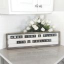 Long Horizontal White Wood Letterboards