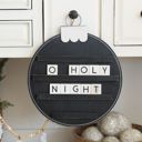 Black Round Ornament Wood Letterboards