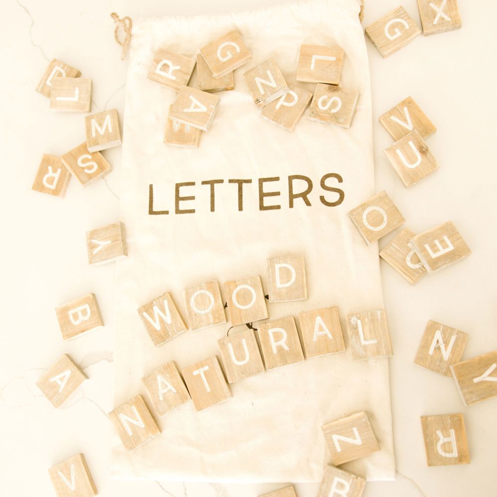 Wood Letter Tile Sets