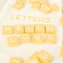 Yellow Letter - Set of 70 Wood Letter Tile Sets