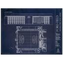 18x24" unframed print Ford Field NFL Stadium Unframed Art Prints