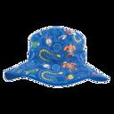Blue Sea Animal Print Baby Reversible Sun Hats with UPF 50+ Protection