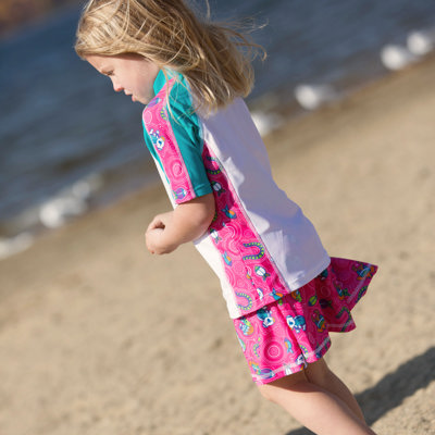 Girls 2-4  Short Sleeve Rashguard Set