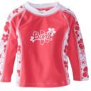 Pink Floral 2T Girls 2 Long Sleeve Rashguards