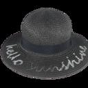 Small Black Hello Sunshine Sunhat with Sequins