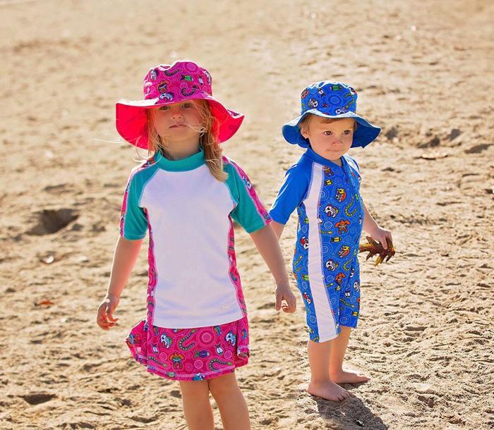  Toddler Reversible Sun Hats with UPF 50+ Protection