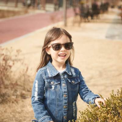 Kids Wrap Around Sunglasses - Dual Color (with case)