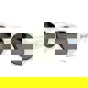 Retro Ivory Big & Little Kids Matching Wrap Around Sunglasses - Retro Shape
