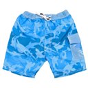 Blue Fin Frenzy Pattern Boys 2-4 Boardshorts