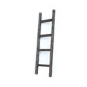 Smoky Black 48 inches Rustic Farmhouse Reclaimed Wood Decorative Bookcase, Blanket Ladder