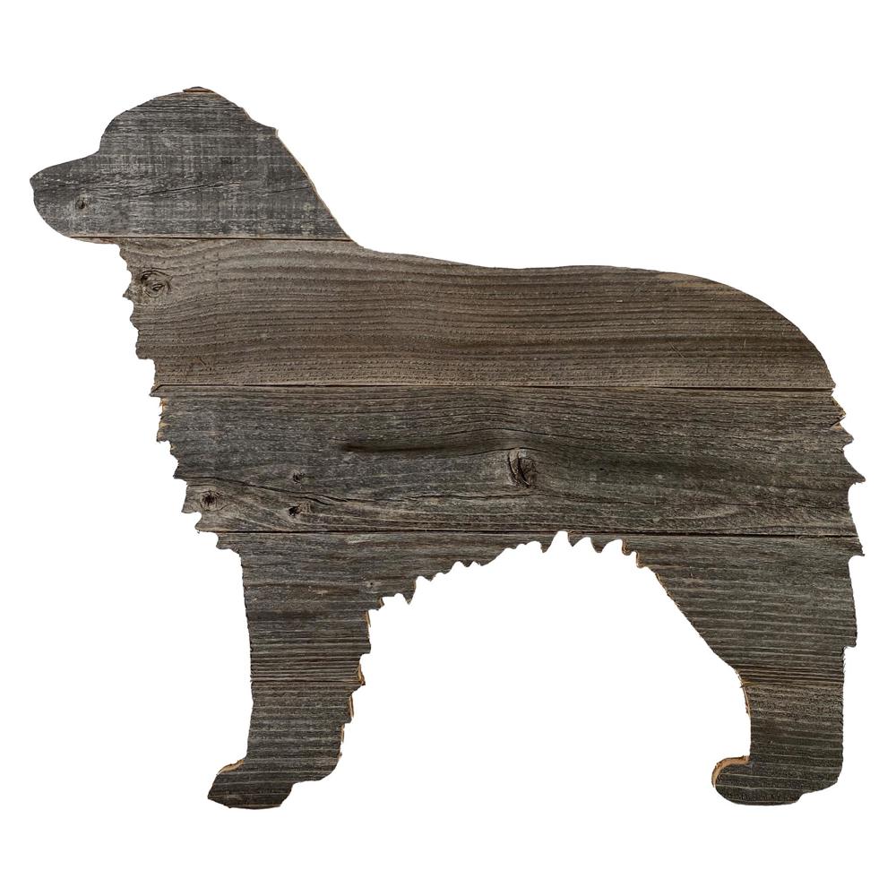 Rustic Farmhouse Australian Shepherd Cutout Reclaimed Wood Silhouette