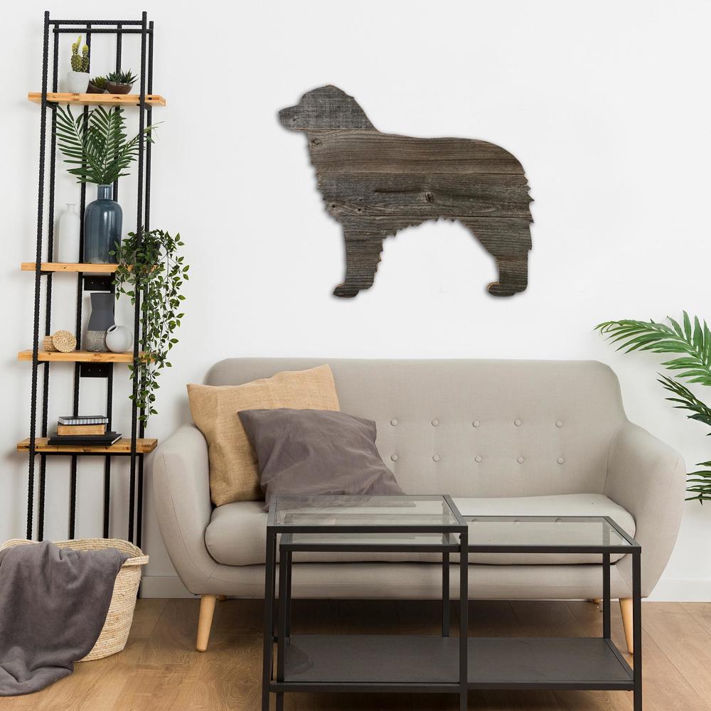 Rustic Farmhouse Australian Shepherd Cutout Reclaimed Wood Silhouette