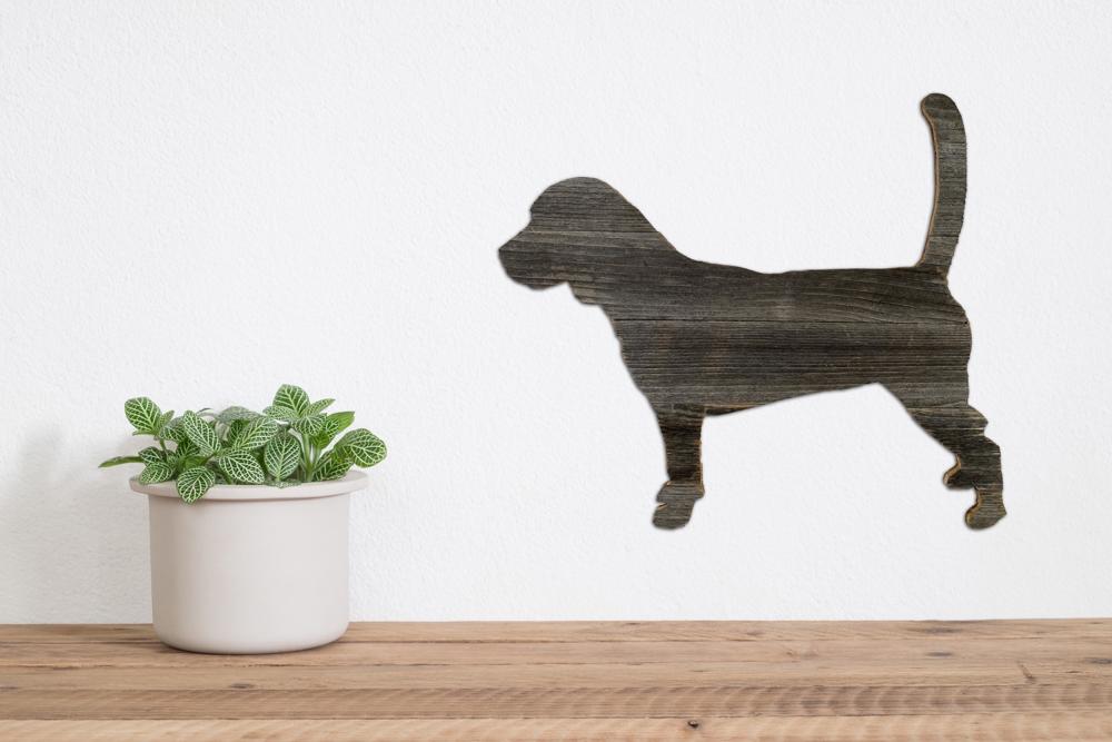 Rustic Farmhouse Beagle Cutout Reclaimed Wood Silhouette