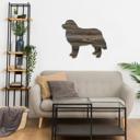  Rustic Farmhouse Bernese Mountain Dog Cutout Reclaimed Wood Silhouette